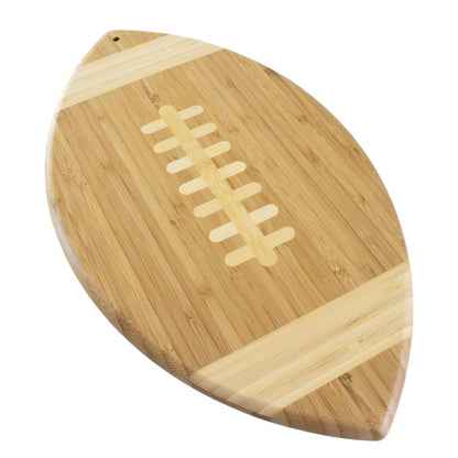 FOOTBALL SHAPED BAMBOO CUTTING/SERVING BOARD