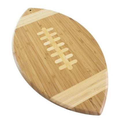 FOOTBALL SHAPED BAMBOO CUTTING/SERVING BOARD