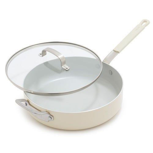 CERAMIC NONSTICK ALUMINUM 4.5QT SAUTE PAN W/ LID