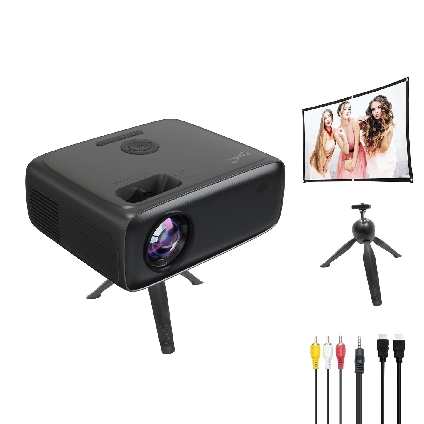 FULL HD LED DIGITAL BLUETOOTH PROJECTOR W/ ACCESSORY KIT