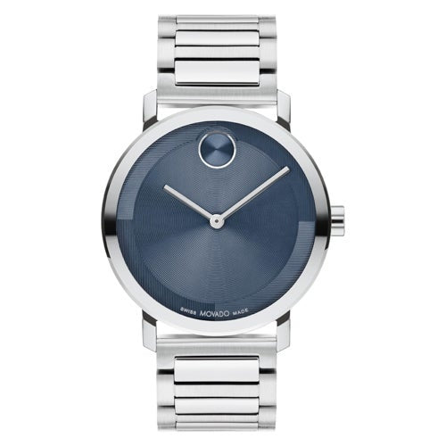 UNISEX BOLD EVOLUTION 2.0 SILVER-TONE STAINLESS STEEL WATCH DARK BLUE DIAL