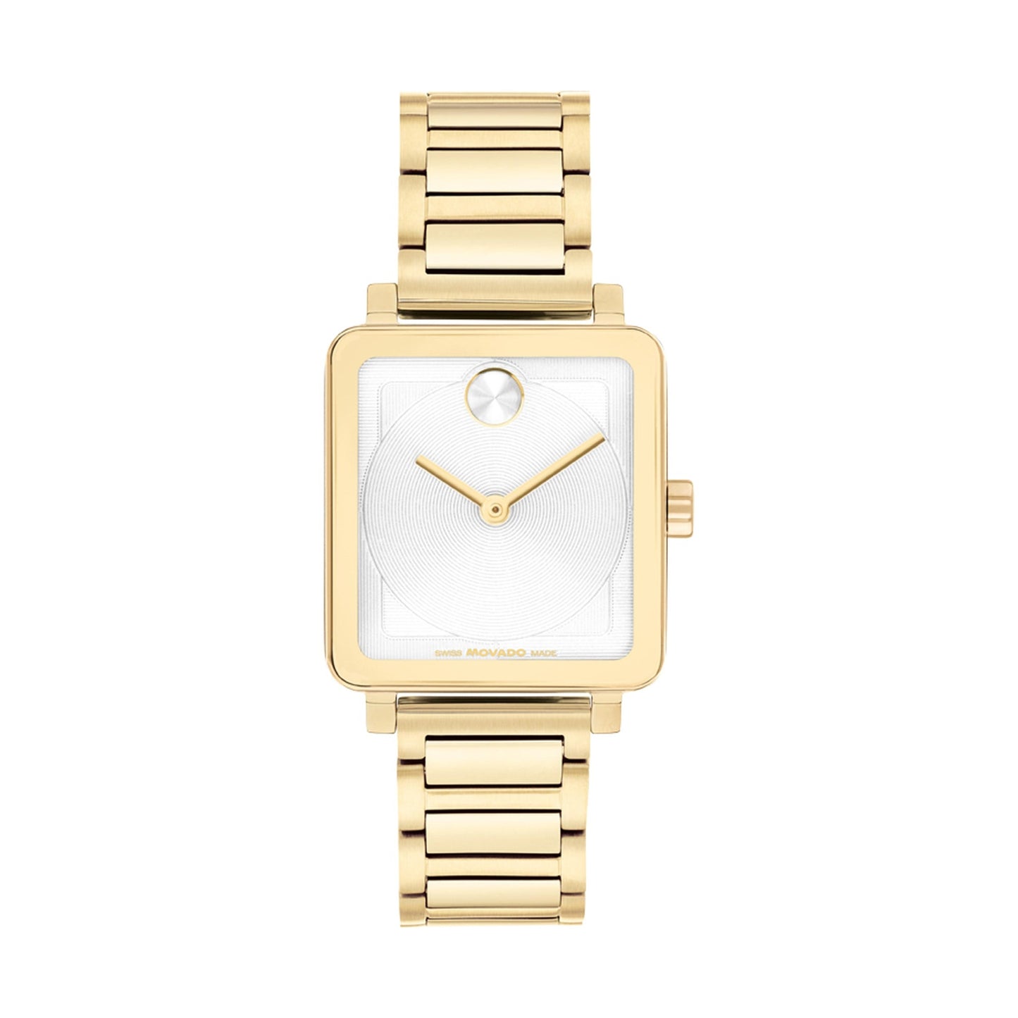 LADIES BOLD EVOLUTION 2.0 GOLD-TONE STAINLESS STEEL SQUARE WATCH WHITE DIAL