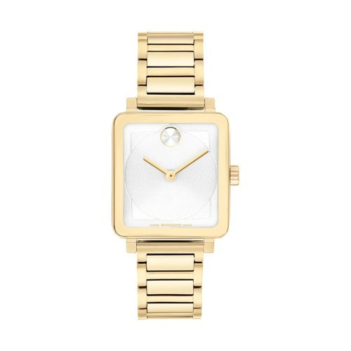 LADIES BOLD EVOLUTION 2.0 GOLD-TONE STAINLESS STEEL SQUARE WATCH WHITE DIAL