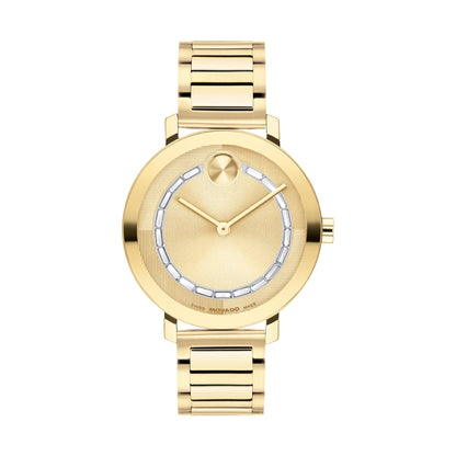 LADIES BOLD EVOLUTION 2.0 GOLD-TONE CRYSTAL STAINLESS STEEL WATCH GOLD DIAL