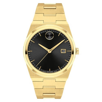 UNISEX BOLD QUEST GOLD-TONE STAINLESS STEEL WATCH BLACK DIAL