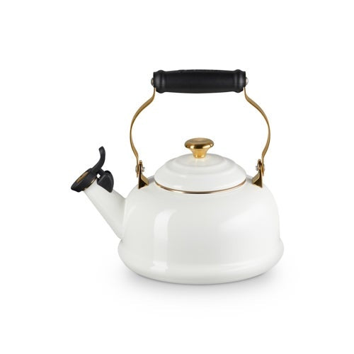 NOEL COLLECTION CLASSIC WHISTLING KETTLE WHITE