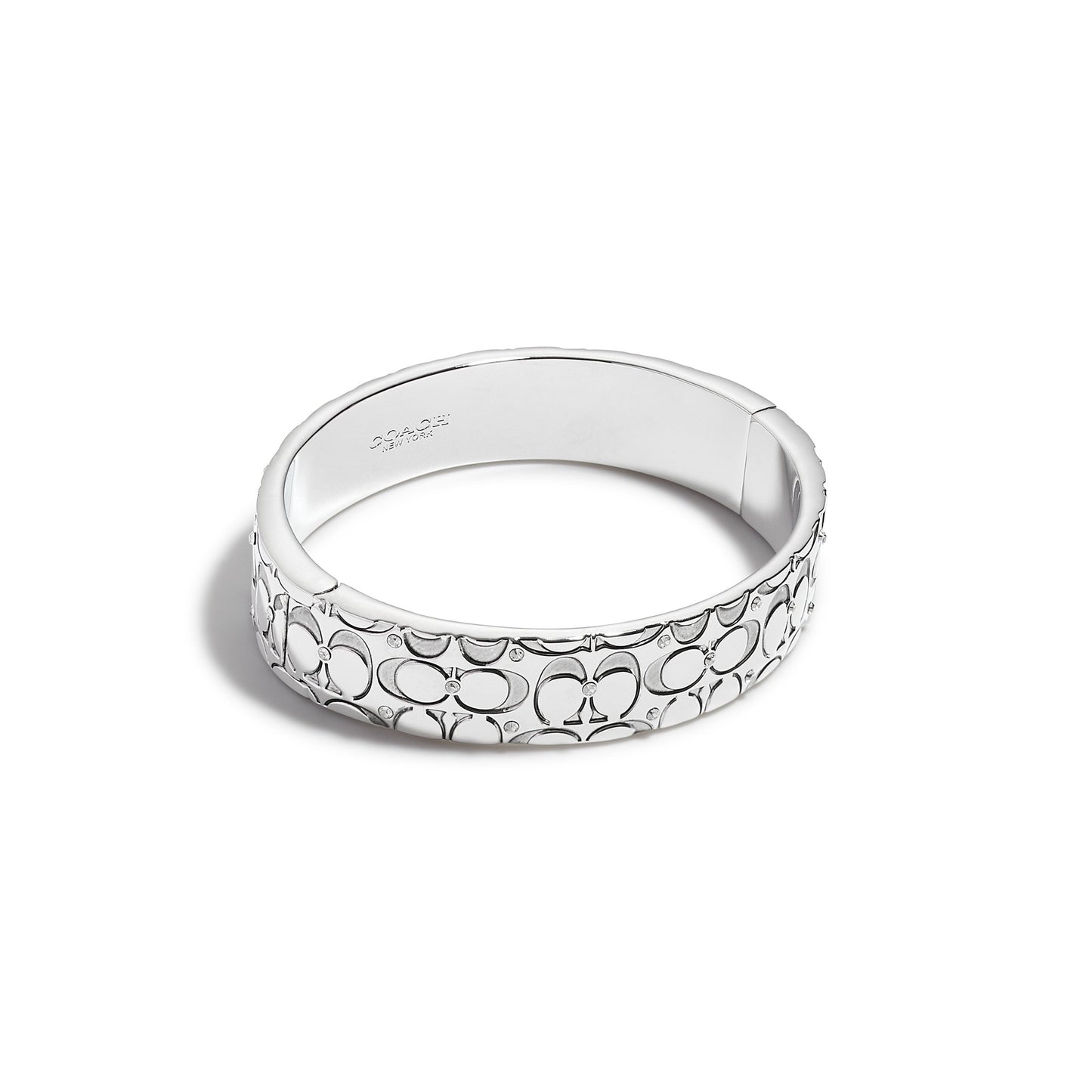 SIGNATURE QUILTED BANGLE SILVER-TONE