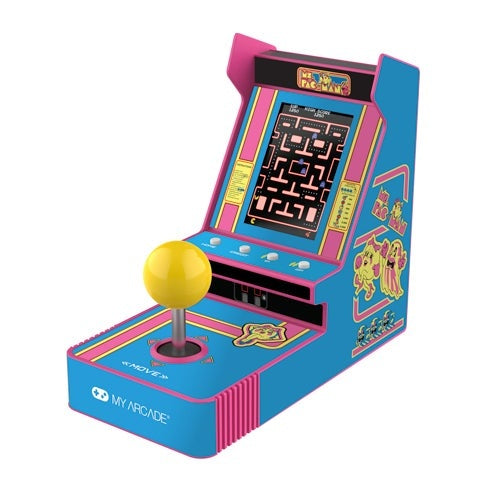 MS. PAC-MAN JOYSTICK PLAYER 6.8" PORTABLE RETRO ARCADE GAME