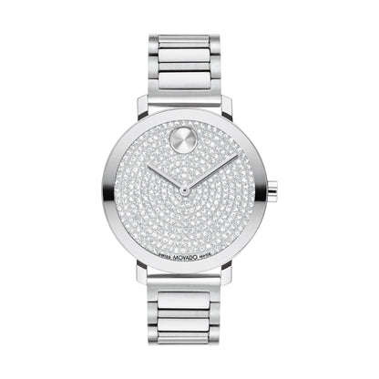 LADIES BOLD EVOLUTION 2.0 SILVER-TONE STAINLESS STEEL WATCH CRYSTAL DIAL