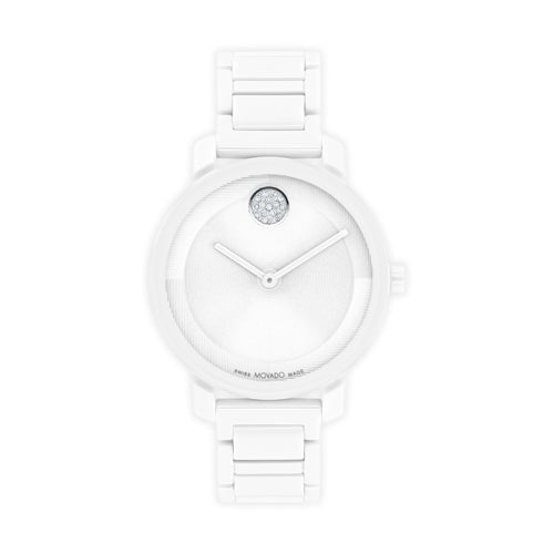 LADIES BOLD EVOLUTION 2.0 WHITE CERAMIC WATCH WHITE DIAL