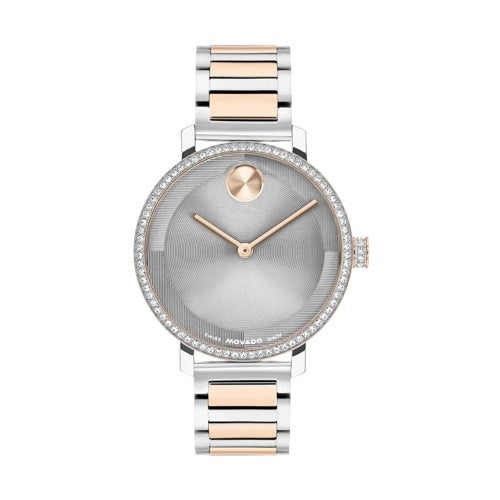 LADIES BOLD EVOLUTION 2.0 TWO-TONE STAINLESS STEEL WATCH GRAY DIAL