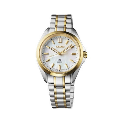 LADIES PROSPEX SEA TWO-TONE STAINLESS STEEL WATCH MOTHER-OF-PEARL DIAL