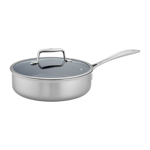 CLAD CFX 3QT NONSTICK STAINLESS STEEL CERAMIC SAUTE PAN W/ LID
