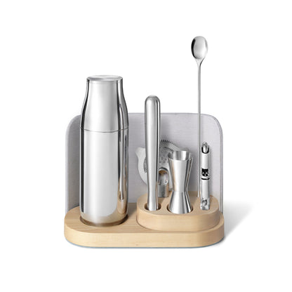COMPLETE BAR SET W/ COMPLIMENTARY STORAGE  GRAY