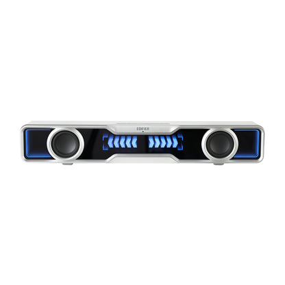 QS30 PC SPEAKER/TABLETOP SOUNDBAR W/ HALO LIGHTS WHITE