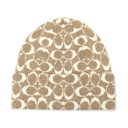 SIGNATURE C KNIT BEANIE BLACK