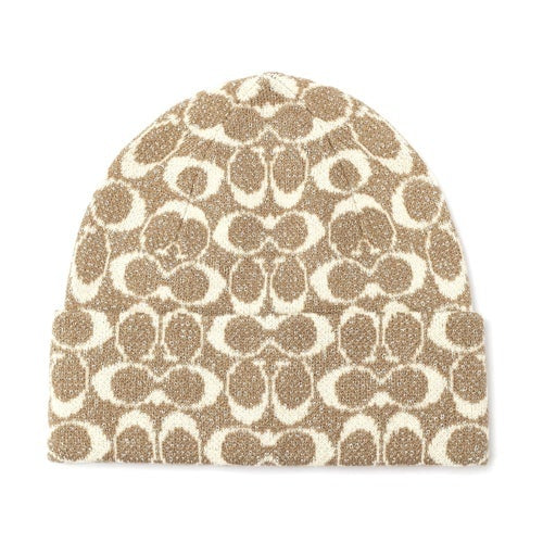 SIGNATURE C KNIT BEANIE BLACK
