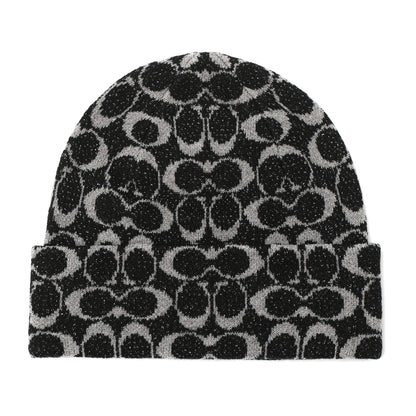 SIGNATURE C KNIT BEANIE GRAY BIRCH