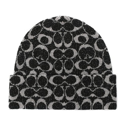SIGNATURE C KNIT BEANIE GRAY BIRCH
