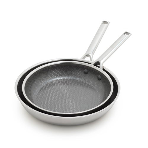 APEX STAINLESS STEEL 2PC FRYPAN SET - 9.5" & 11"
