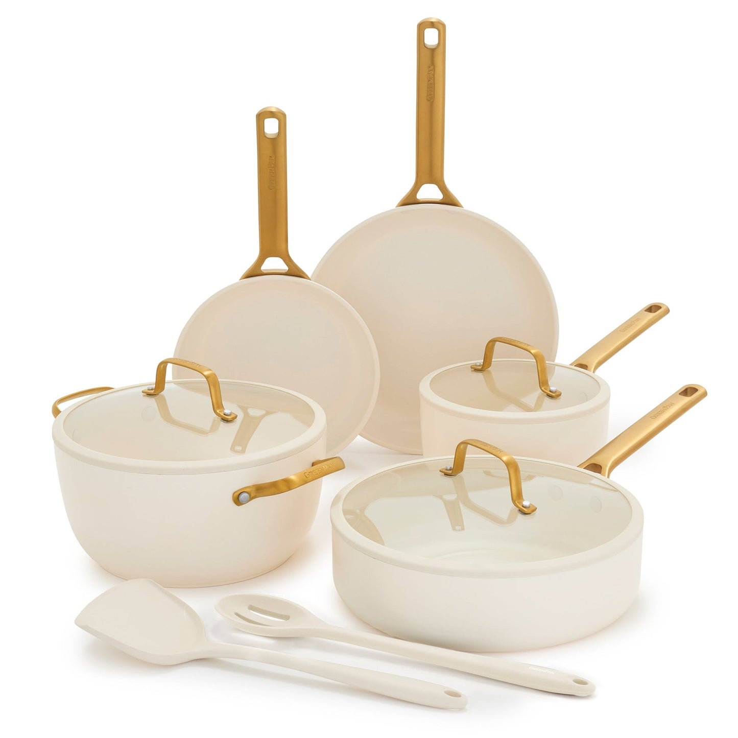RESERVE PRO CERAMIC NONSTICK 10PC COOKWARE SET CREAM