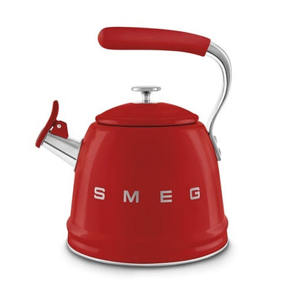 STAINLESS STEEL WHISTLING STOVETOP KETTLE RED