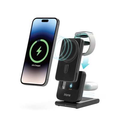 5000MAH 3-IN-1 MAG POWER BANK W/ CHARGING DOCK