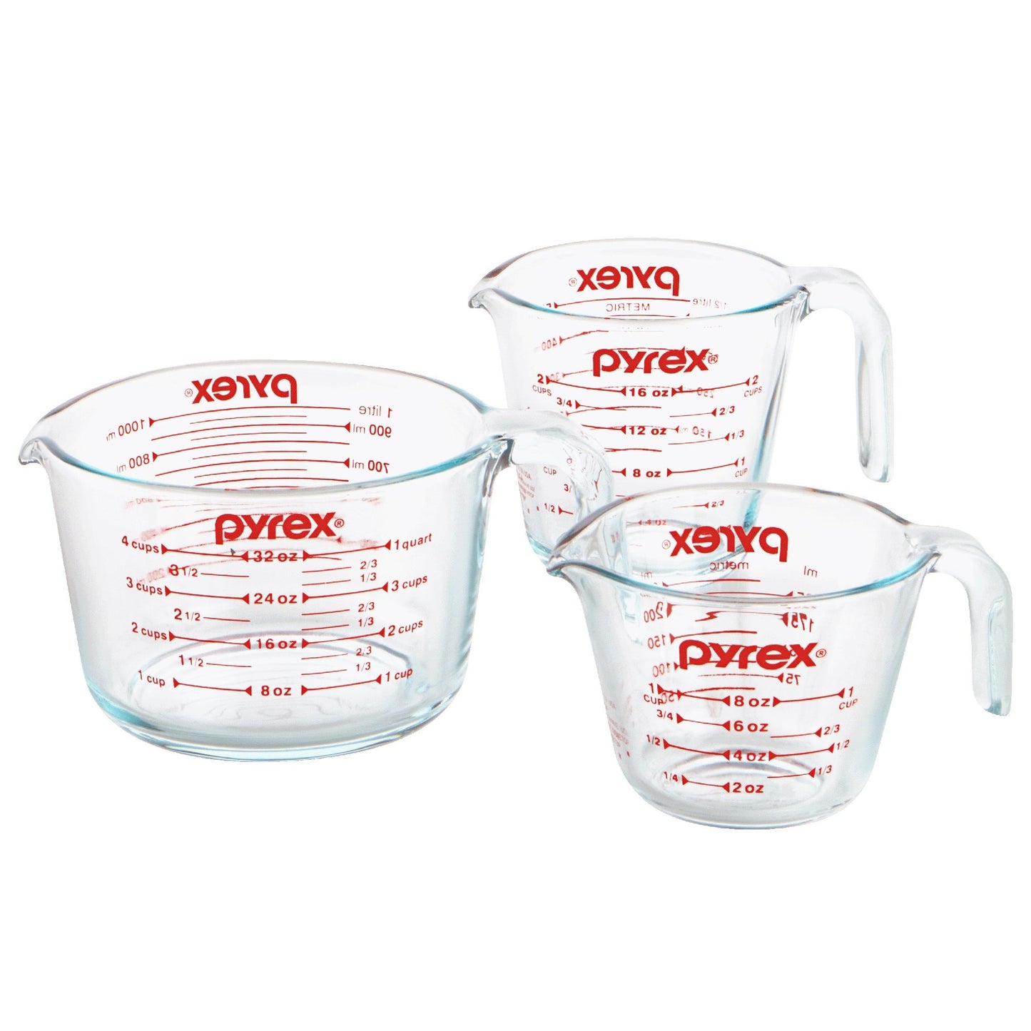 3PC GLASS MEASURING CUP SET