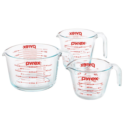 3PC GLASS MEASURING CUP SET