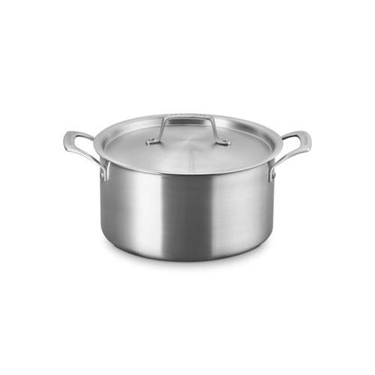 6.25QT ESSENTIAL STAINLESS STEEL DEEP ROUND STOCKPOT W/ LIDS