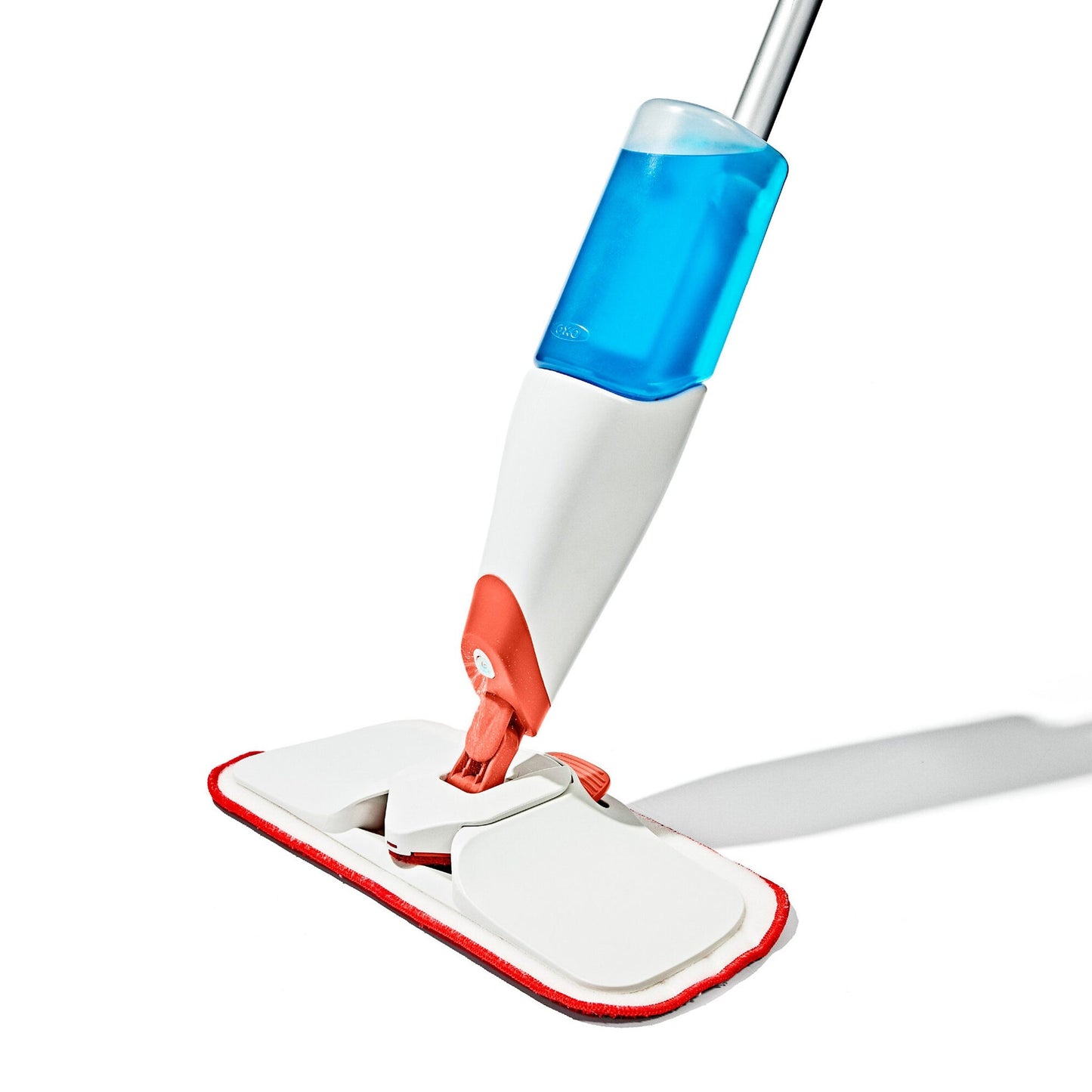 MICROFIBER SPRAY MOP WITH SLIDE-OUT SCRUBBER