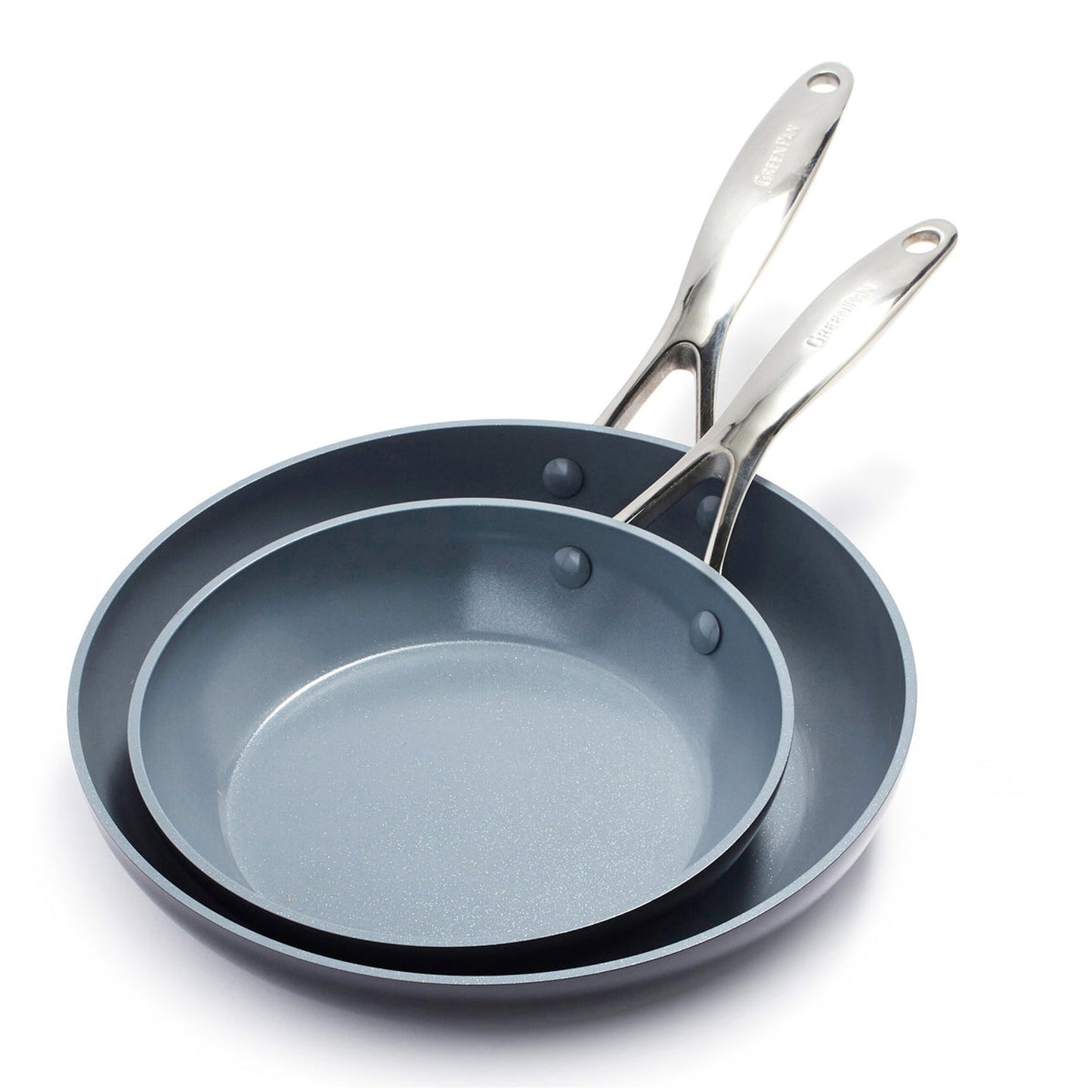 VALENCIA PRO CERAMIC NONSTICK  8" & 10" FRYPAN SET GRAY
