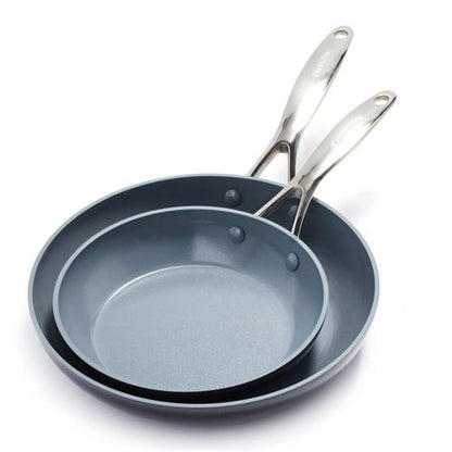 VALENCIA PRO CERAMIC NONSTICK  8" & 10" FRYPAN SET GRAY