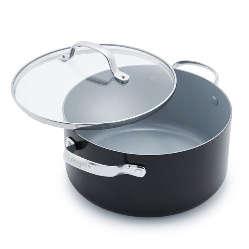 VALENCIA PRO CERAMIC NONSTICK 5.5QT STOCKPOT W/ LID GRAY