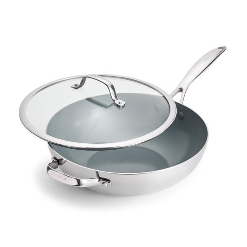 VALENCIA PRO STAINLESS STEEL 12" WOK W/ LID