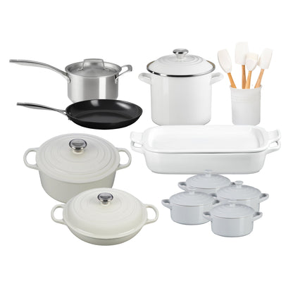 20PC MIXED MATERIAL KITCHEN SET WHITE