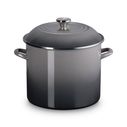 16QT ENAMEL ON STEEL COVERED STOCKPOT OYSTER