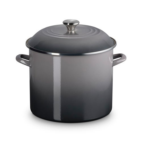 16QT ENAMEL ON STEEL COVERED STOCKPOT OYSTER