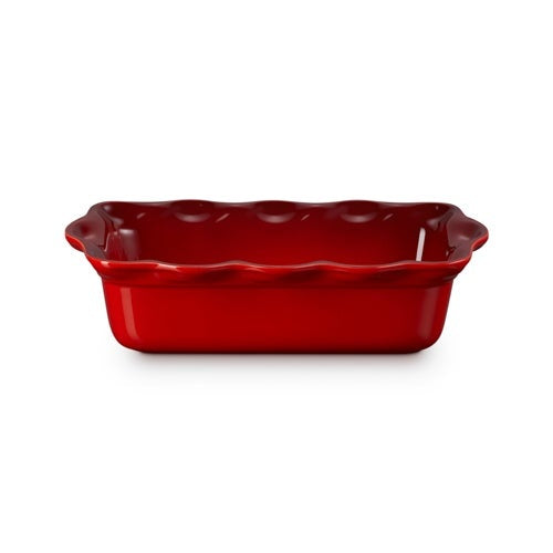9" HERITAGE STONEWARE FLUTED LOAF PAN CERISE