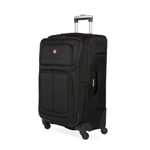THE SION MEDIUM SOFTSIDE CHECKED SPINNER BLACK