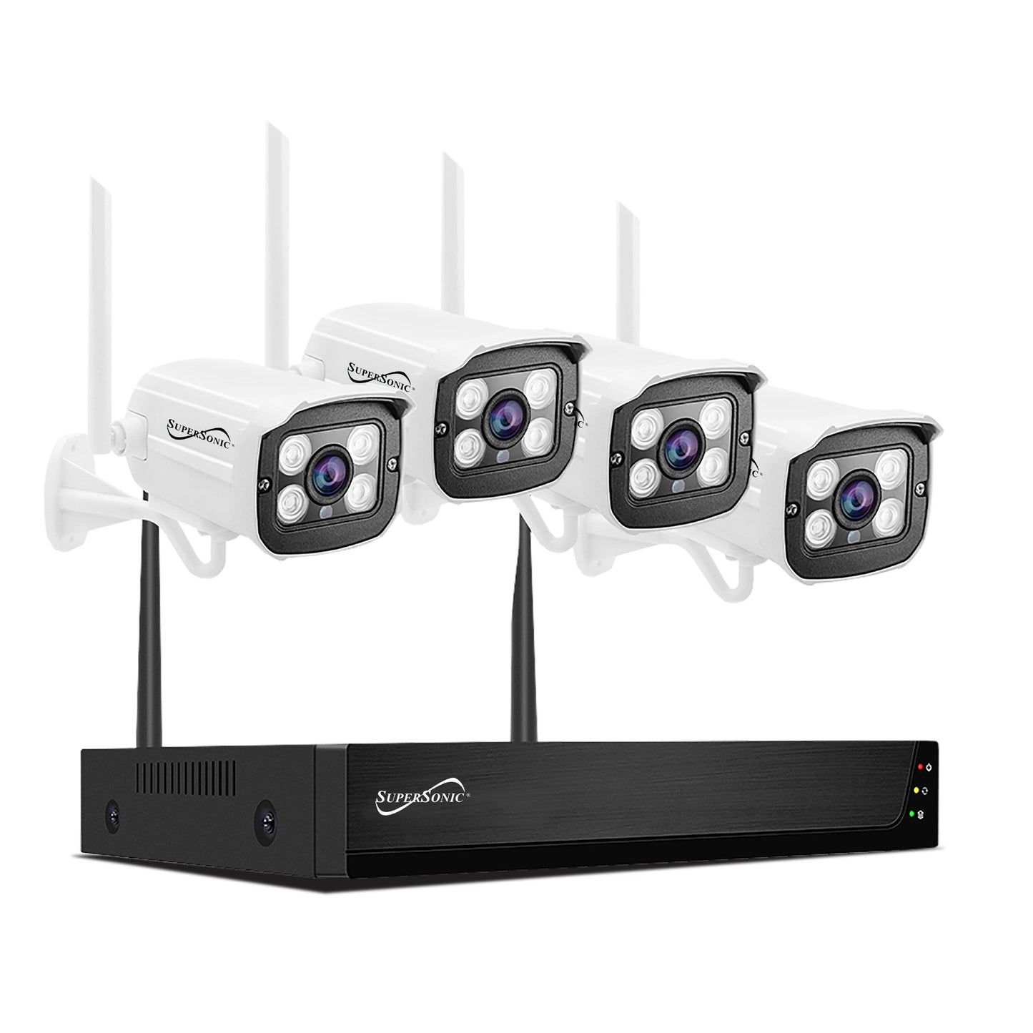 8-CHANNEL HD WIRELESS SECURITY SYSTEM W/ 4 INDOOR/OUTDOOR CAMERAS