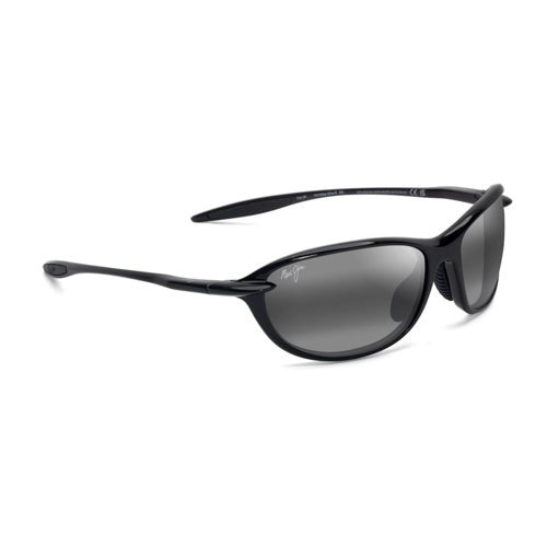 HO'OKIPA ULTRA R POLARIZED SUNGLASSES, SHINY BLACK FRAME, NEUTRAL GRAY LENS