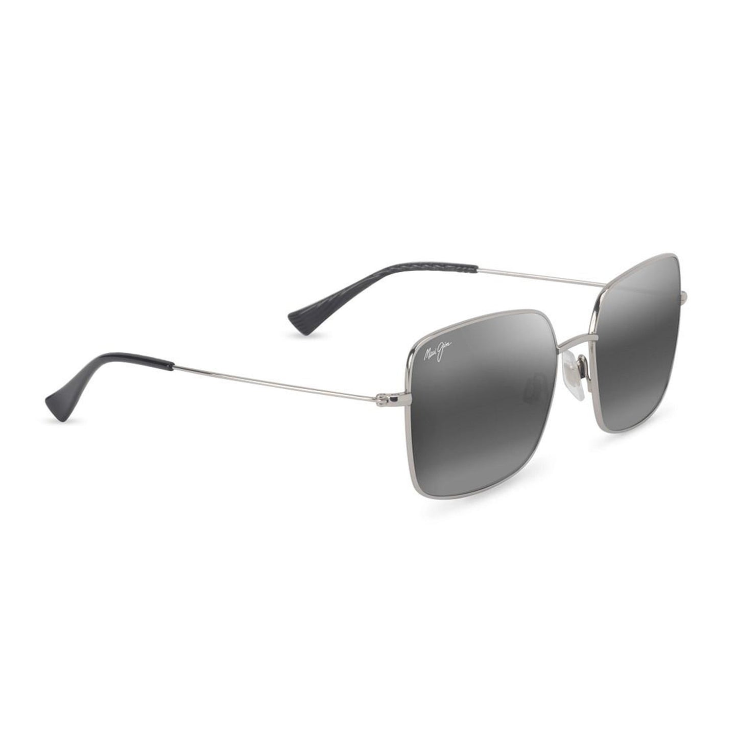 LIPINE POLARIZED SUNGLASSES SHINY SILVER FRAME NEUTRAL GRAY LENS