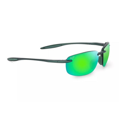 HO'OKIPA ULTRA POLARIZED SUNGLASSES, METAL MATTE GREEN FRAME, MAUIGREEN LENS