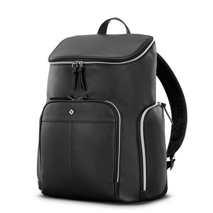 MOBILE SOLUTION 2 LEATHER DELUXE BACKPACK BLACK