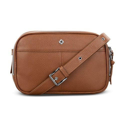 MOBILE SOLUTION 2 LEATHER CROSSBODY COGNAC