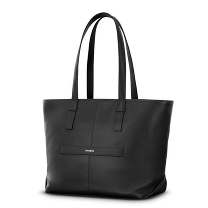 MOBILE SOLUTION 2 LEATHER TOTE BLACK