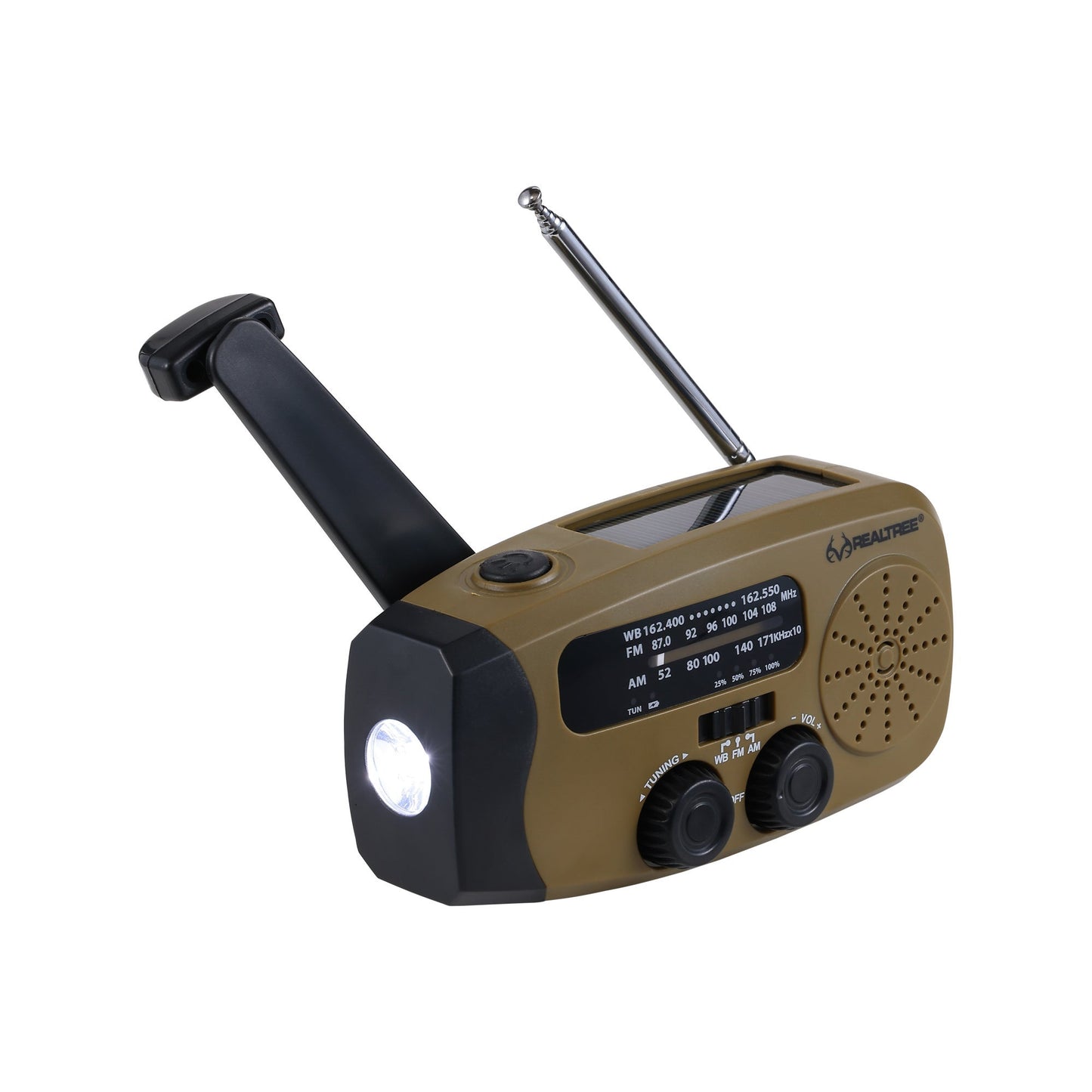 REALTREE CRANK & SOLAR EMERGENCY WEATHER RADIO