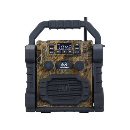 REALTREE JOBSITE WIRELESS SOLAR POWER RADIO SPEAKER W/ FLASHLIGHT
