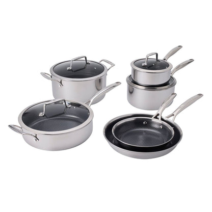 PARADIGM CERAMIC 10PC SS DUAL PERFORMANCE COOKWARE SET